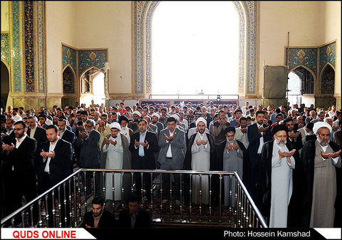 نماز عید قربان به امامت آیت الله علم الهدی با حضور تولیت آستان قدس رضوی  استاندار و مسولین استان  فرماندهان نظامی و انتظامی