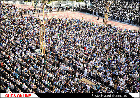 نماز عید قربان به امامت آیت الله علم الهدی با حضور تولیت آستان قدس رضوی  استاندار و مسولین استان  فرماندهان نظامی و انتظامی