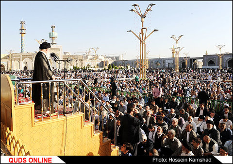 نماز عید قربان به امامت آیت الله علم الهدی با حضور تولیت آستان قدس رضوی  استاندار و مسولین استان  فرماندهان نظامی و انتظامی