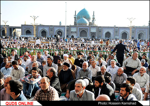نماز عید قربان به امامت آیت الله علم الهدی با حضور تولیت آستان قدس رضوی  استاندار و مسولین استان  فرماندهان نظامی و انتظامی
