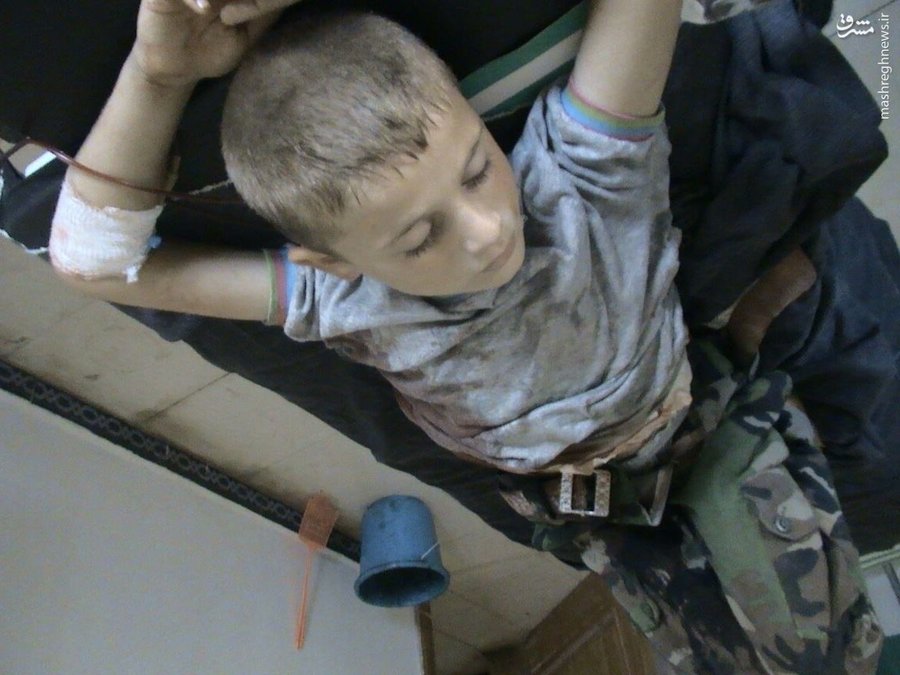  طفل 7 ساله شکار تروریستها در فوعه و کفریا + عکس 