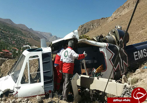 سقوط بالگرد امدادی در مازندران