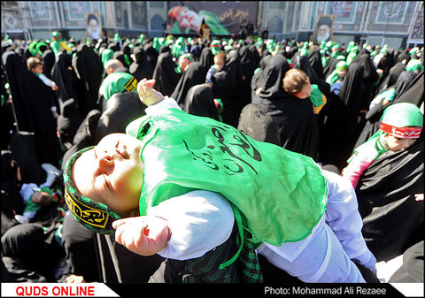محفل شیرخوارگان حسینی در حرم مطهر امام رضا(ع)/گزارش تصویری
