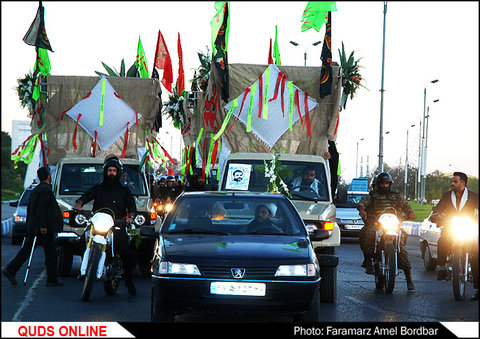 استقبال از پیکر 5 شهید تازه تفحص شده در مشهد