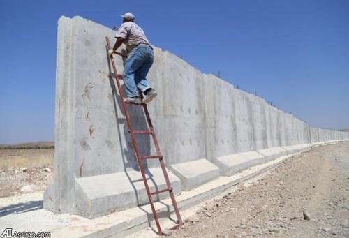 ترکیه: دیوار مرزی با سوریه تقریبا کامل شده است