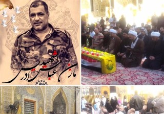 تدفین پیکر اولین شهید نُجَباء در عملیات موصل در نجف + عکس