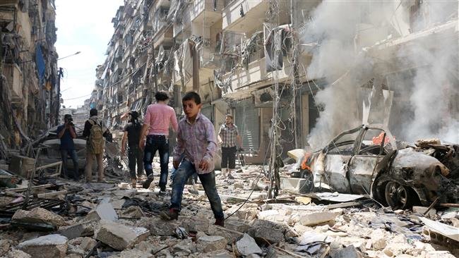 استفاده تروریست‌ها از تسلیحات شیمیایی در حلب 
