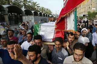 پیکر ۳۷ شهید حادثه تروریستی «حله»در شهر اهواز تشییع شد