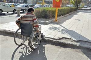 خیابان های درگز برای معلولان مناسب نیست