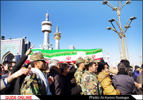 تشییع دو شهید مدافع حرم در مشهد مقدس