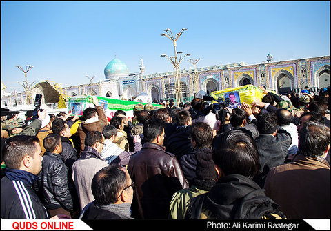 تشییع دو شهید مدافع حرم در مشهد مقدس