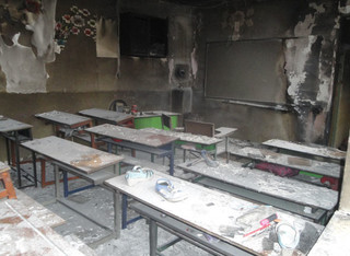 مدرسه روستای سرابله در کرمانشاه آتش گرفت/ حادثه ای که به خیر گذشت