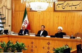 عکس/ خنده روحانی در جلسه امروز هیات دولت