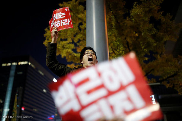 تظاهرات هزاران نفر از مردم کره جنوبی در سئول