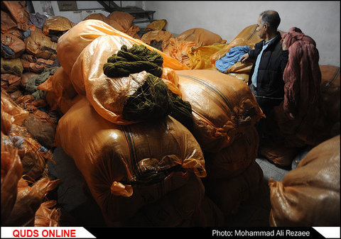 بازار نخ قالی در مشهد/گزارش تصویری