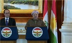اولاند: برای رسیدن به راه‌حل سیاسی در موصل تلاش‌ می‎کنیم/بارزانی: از فرانسه می‏‌خواهیم که به حمایت خود از کردستان ادامه دهد