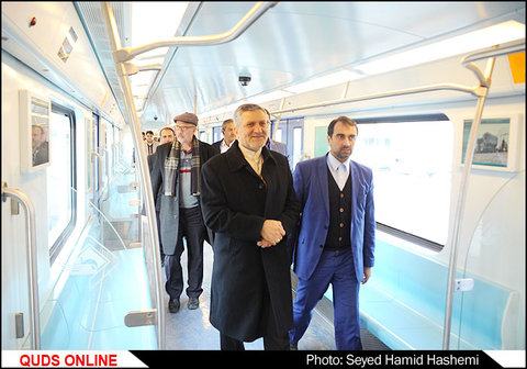 عملیات تست گرم خط دو قطارشهری مشهد