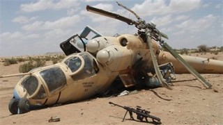 سقوط بالگرد ارتش عراق در بیجی به دلیل نقص فنی