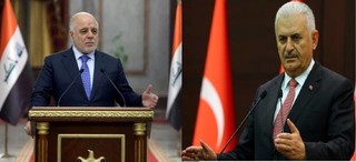 العبادی:موافقت ترکیه با خروج از عراق/ یلدریم: اجازه تهدید تمامیت ارضی عراق را نمی دهیم
