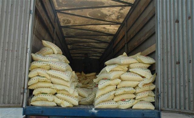 ۴۶ تن برنج قاچاق در ایستگاه شهید امامی توقیف شد