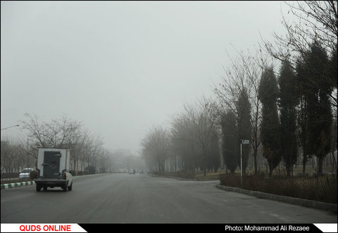 مه گرفتگی در مشهد/عکس خبری