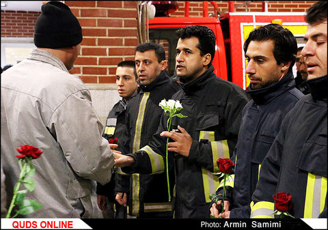 همدردی با شهدای آتش نشان حادثه پلاسکو