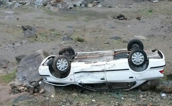 سرعت غیرمجاز خودرو سمند ۲ نفر را به کام مرگ کشاند