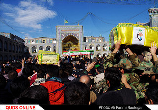 تشییع سه شهید مدافع حرم در مشهد/ گزارش تصویری