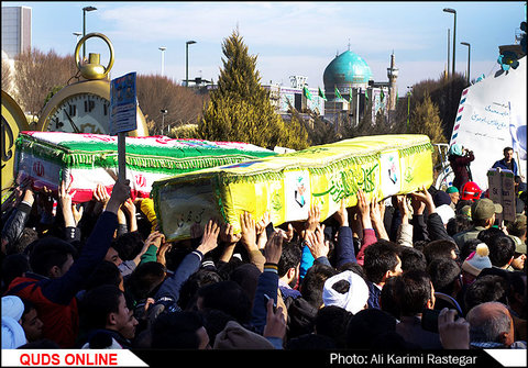 تشییع سه شهید مدافع حرم در مشهد