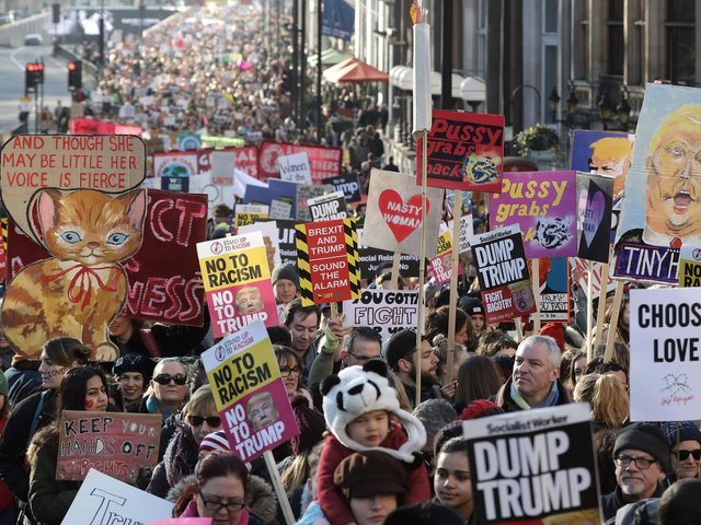 لندن بزرگ‌ترین راهپیمایی را علیه ترامپ برگزار می‌کند