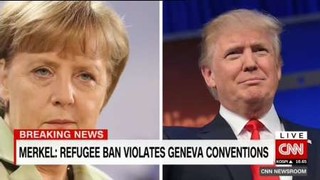 سی ان ان: صدراعظم آلمان فرمان ترامپ را ناقض کنوانسیون ژنو دانست