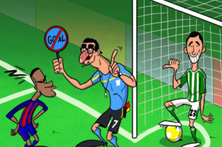 رونالدو گل بارسا را مردود اعلام کرد + کارتون