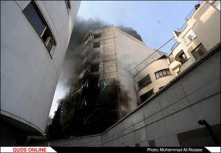 آتش سوزی ساختمان بلوارسجاد مشهد/گزارش تصویری2