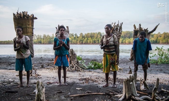 تصاویر/ اهالی قبیله اسمت در اندونزی‎