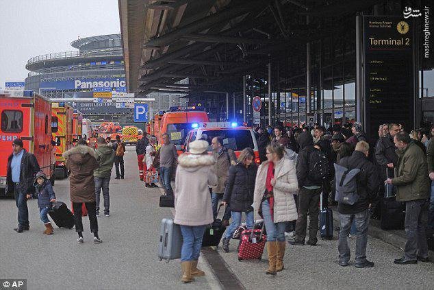تصاویر/ نشت گاز، فرودگاه هامبورگ را زمین‌گیر کرد