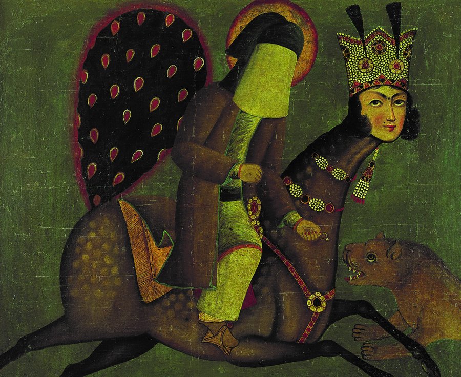 تابلوی نقاشی متعلق به دوره زندیه در موزه آستان قدس رضوی به نمایش درآمد