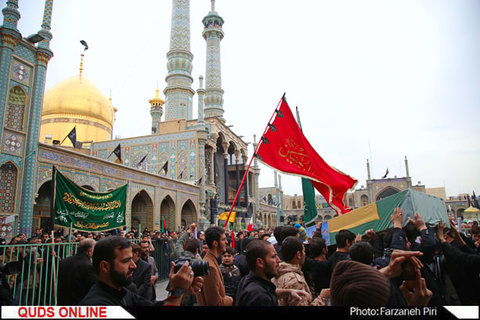 مراسم تشییع پیکر پنج شهید گمنام دفاع مقدس در قم