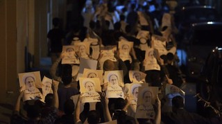 تظاهرات مردم بحرین در شب محاکمه آیت الله عیسی قاسم
