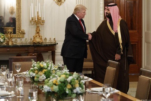 تصاویر/ ضیافت ناهار ترامپ برای جانشین ولیعهد عربستان
