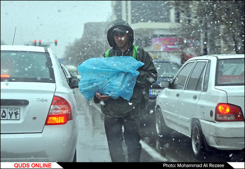 برف بهاری در مشهد