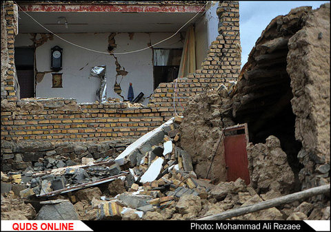 زلزله ۶ ریشتری در روستای دوقلعه فریمان/گزارش تصویری