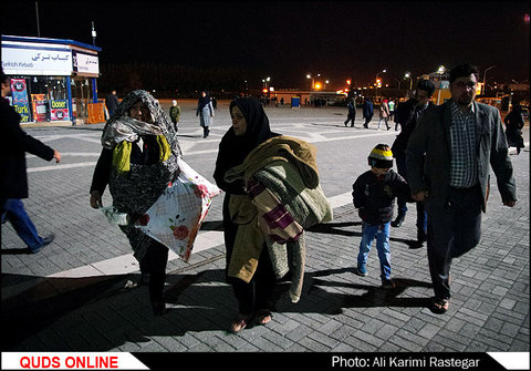 زلزله ،شب سرد وشلوغ شهر مشهد /گزارش تصویری2