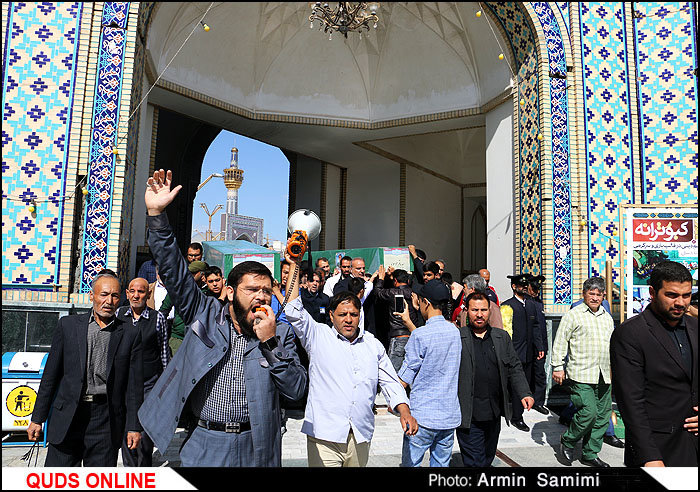 پیکر ۶ شهید حادثه تروریستی در مشهد مقدس تشییع شد