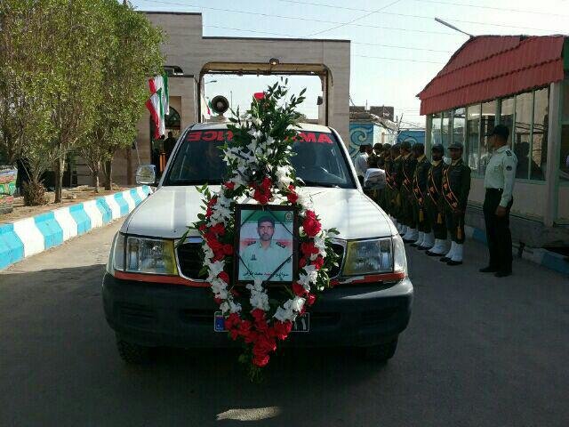مراسم تشییع شهید نیروی انتظامی در اهواز  برگزار شد