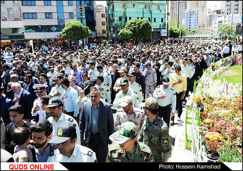مراسم استقبال و تشییع شش تن از شهدای مرزبانی  با حضور فرمانده ناجا در مشهد برگزار شد.