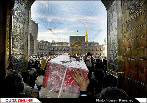 مراسم استقبال و تشییع شش تن از شهدای مرزبانی  با حضور فرمانده ناجا در مشهد برگزار شد.