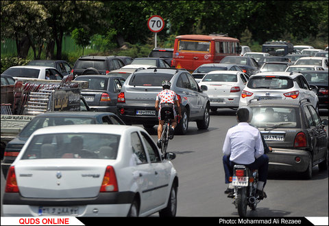 ترافیک شدید در مسیر طرقبه و شاندیز مشهد/گزارش تصویری