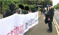تجمع اعتراض‌آمیز علیه سفر پادشاه بحرین به لندن