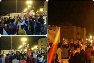 تظاهرات بحرینی‌ها در حمایت از شیخ عیسی قاسم و خانواده‌های شهدا / تدفین شهدای محله الدراز بدون حضور خانواده‌های آن‌ها