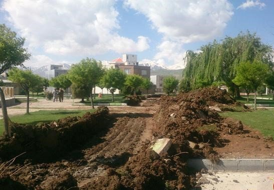 پارک آذربایجان در اردبیل تخریب شد